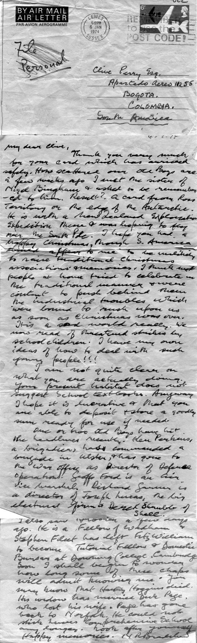 The Airmail Letter to Clive