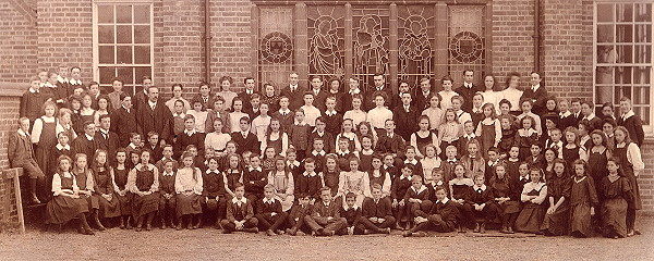 Staff and Pupils 1908