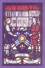 Stained Glass panel in the 1931 Hall