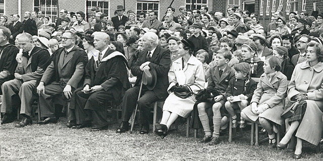 Watching the ceremony