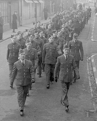 Lewes 464 Squadron march though Lewes